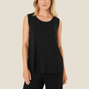 Masai Black Crewneck Tank Top